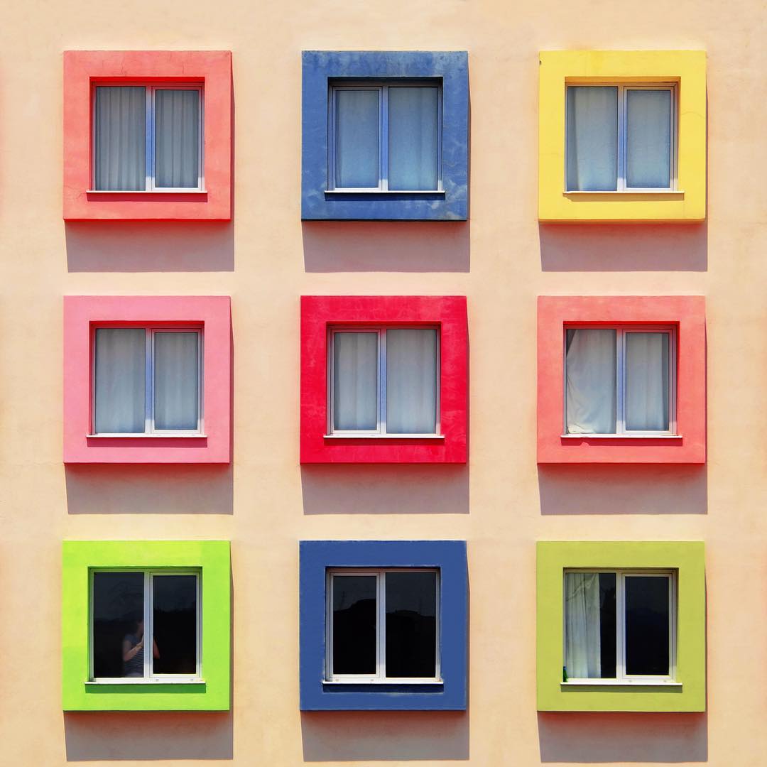 Windows of color profile as house decoration. | Ecohouse-eg.com