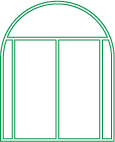 Arched window or door 2 sash +2 fix