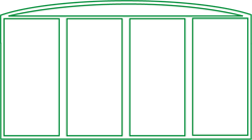 Окно или дверь 4 створки с аркой