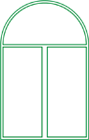Arched window or door with 2 sash