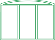 Окно или дверь 3 створки с аркой