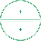 دائره مكونه من جزئين ثابتين