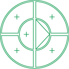 دائرة بخمس اجزاء ثابتة مع ضلفة واحدة