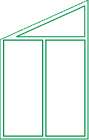 Trapeze window or door 2S+F