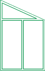 Trapeze window or door 2S+F