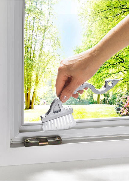 Currently available device can solve this problem easily. Special brush for cleaning grooves in the window frames has durable bristles and a curved handle. Such a design makes it possible to extract dust and dirt from all hard to reach places. 