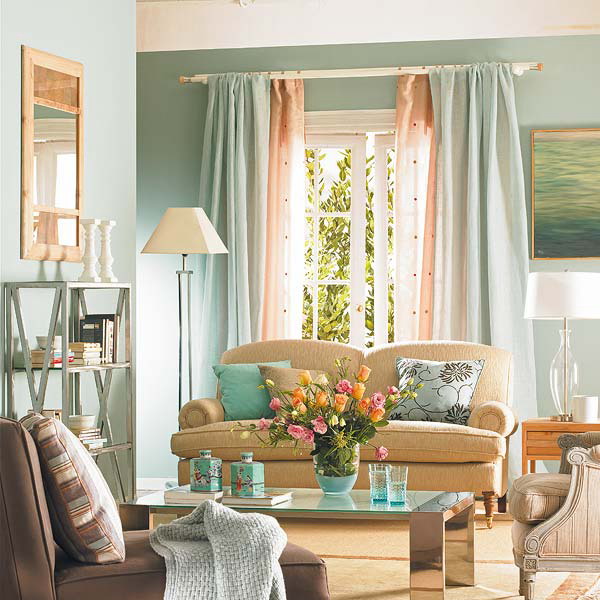 You can decide on the introduction of a new dominant color in the interior, if you are tired of the current one. For refreshment light green and blue shades are considered to be the best. 