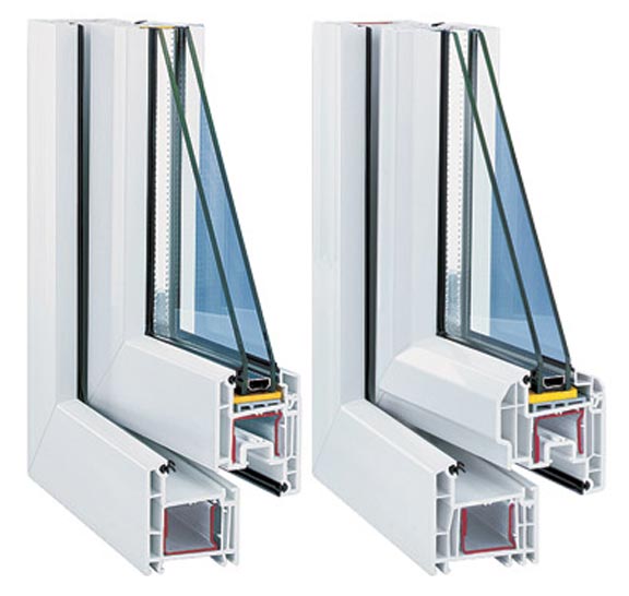 Many customers have question what is the difference between uPVC windows and usual plastic windows? The answer is quite simple. uPVC windows have a plastic frame, reinforced with a special metal insert which is embedded in the profile and serves as the basis of the whole structure. The goal of this reinforcement is to give the window an additional strength.