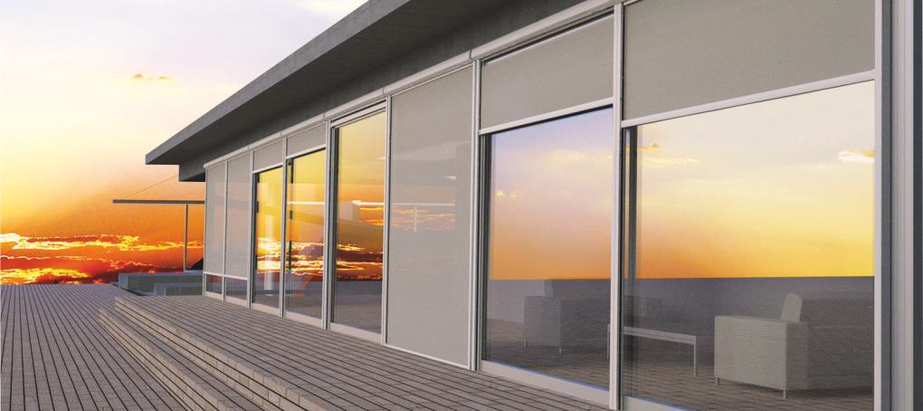 External sun protection systems for PVC windows.