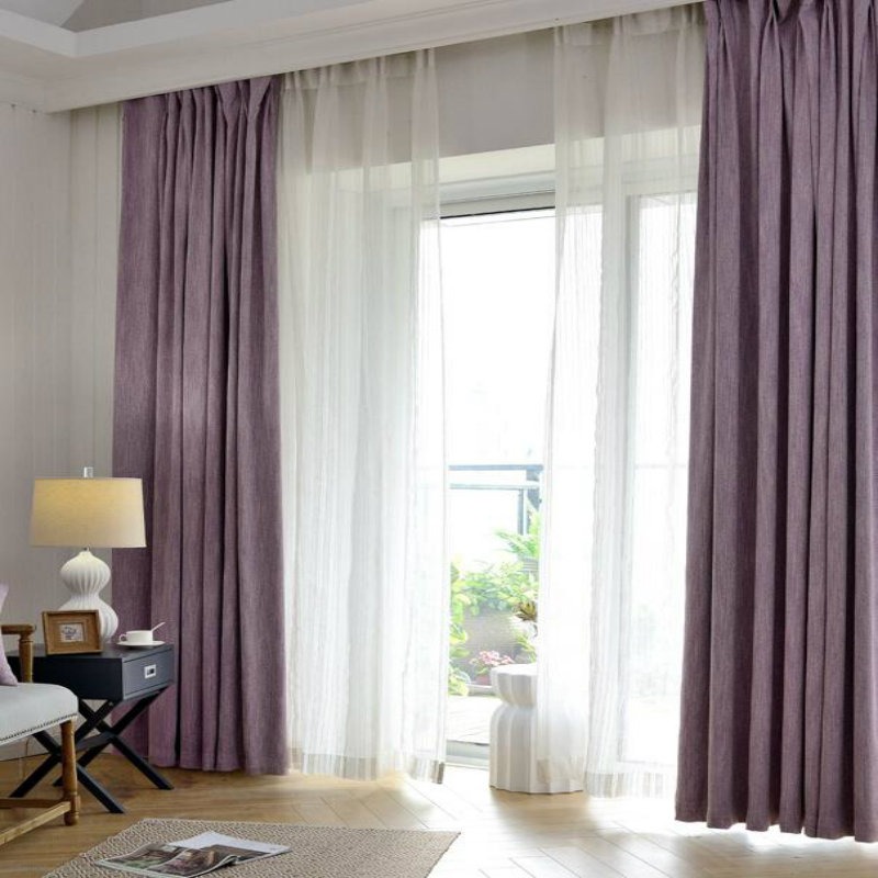 Fashionable window decor colors: purple