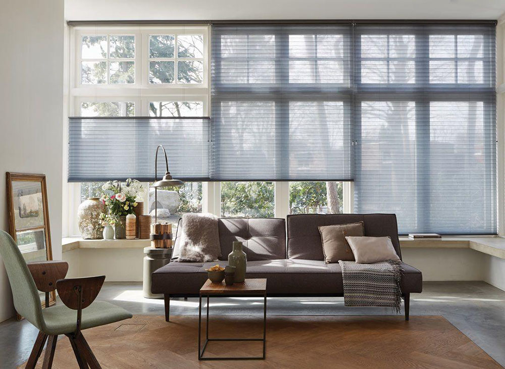 Pleated blinds in modern interiors
