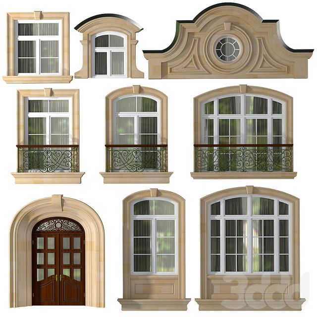 PVC windows are characteristic detail of modern architecture