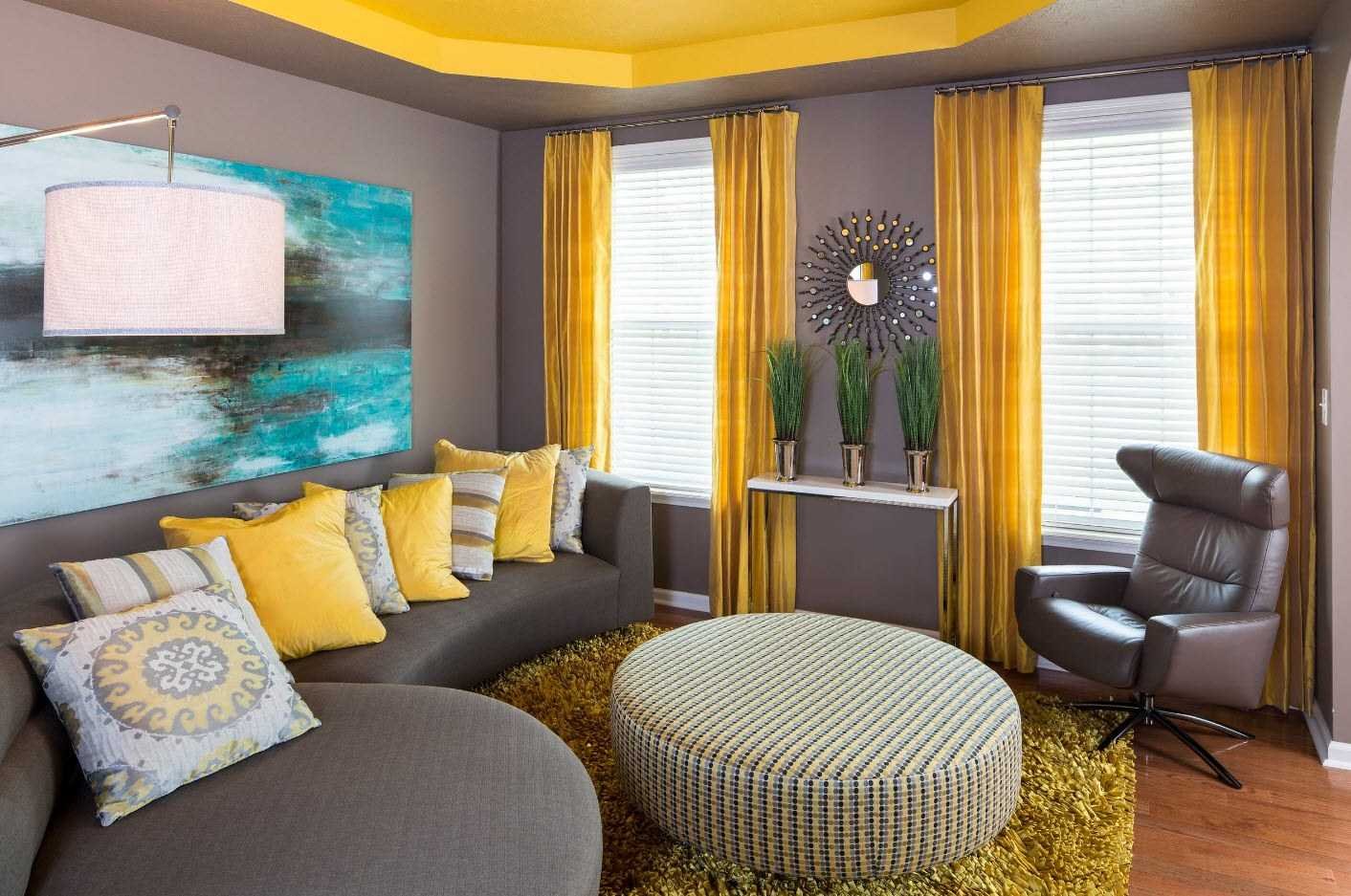 Yellow Textile Decor for PVC Windows