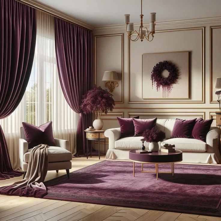 Фиолетовый текстиль для ПВХ‑окон: магия оттенков