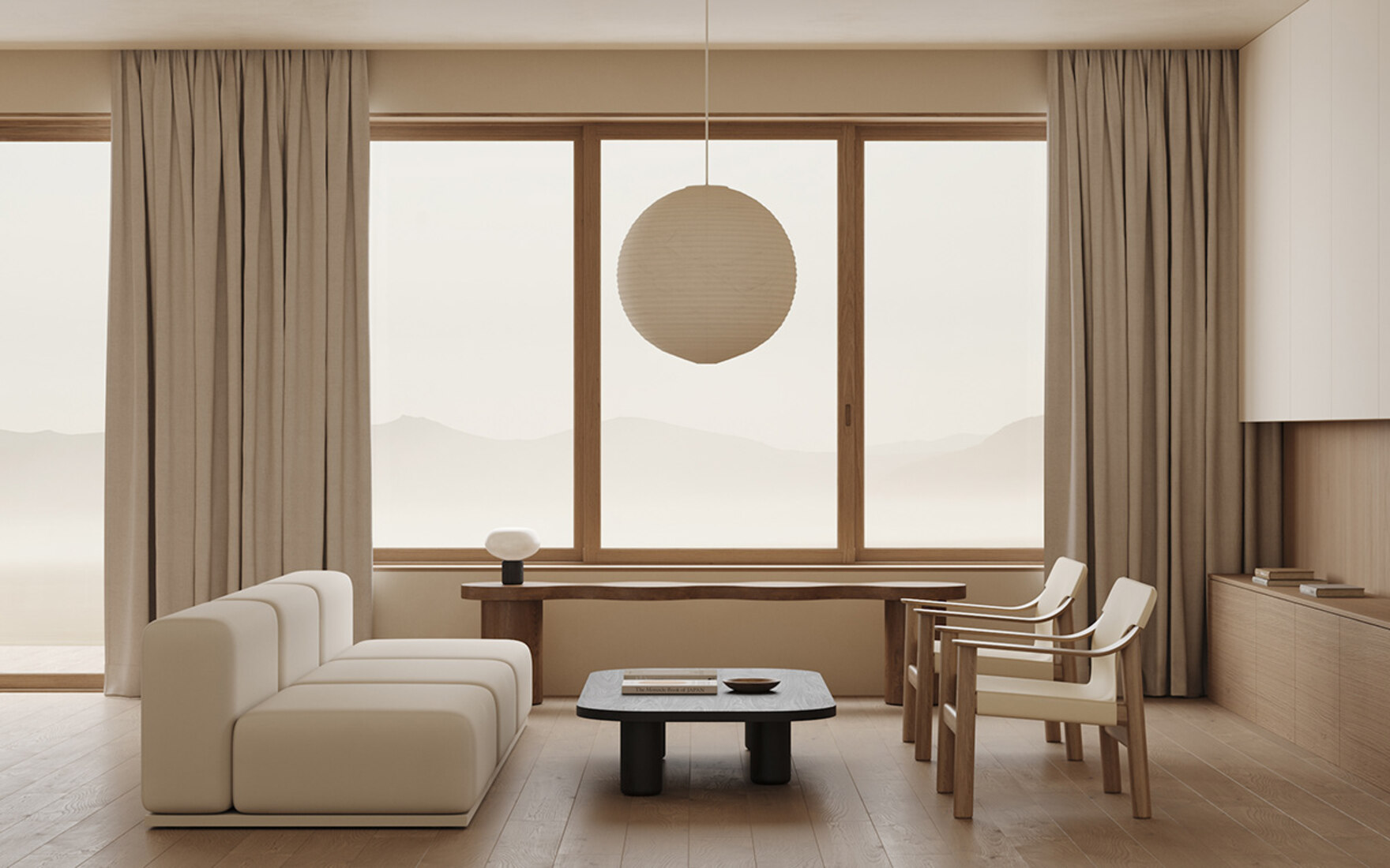 Restrained Harmony: Decorating PVC Windows in Japandi Style